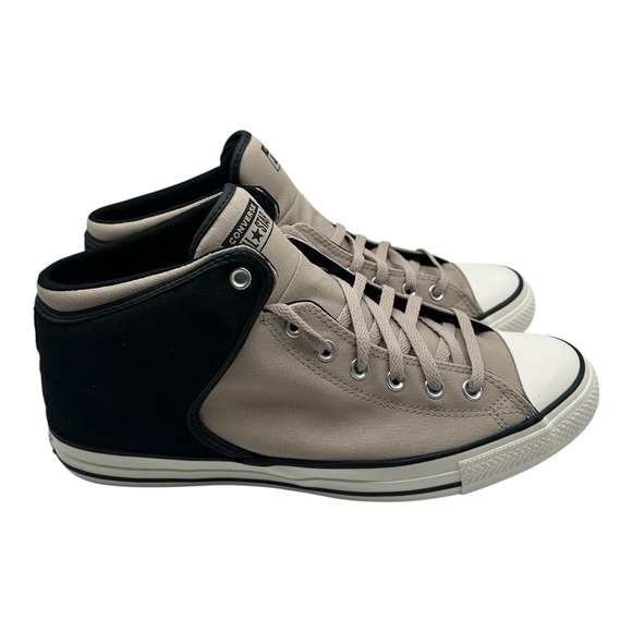 Converse Men's Black and Tan High-Top Sneakers - Picture 2 of 10